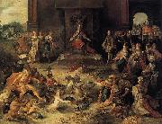 Frans Francken II Allegory on the Abdication of Emperor Charles V in Brussels oil on canvas